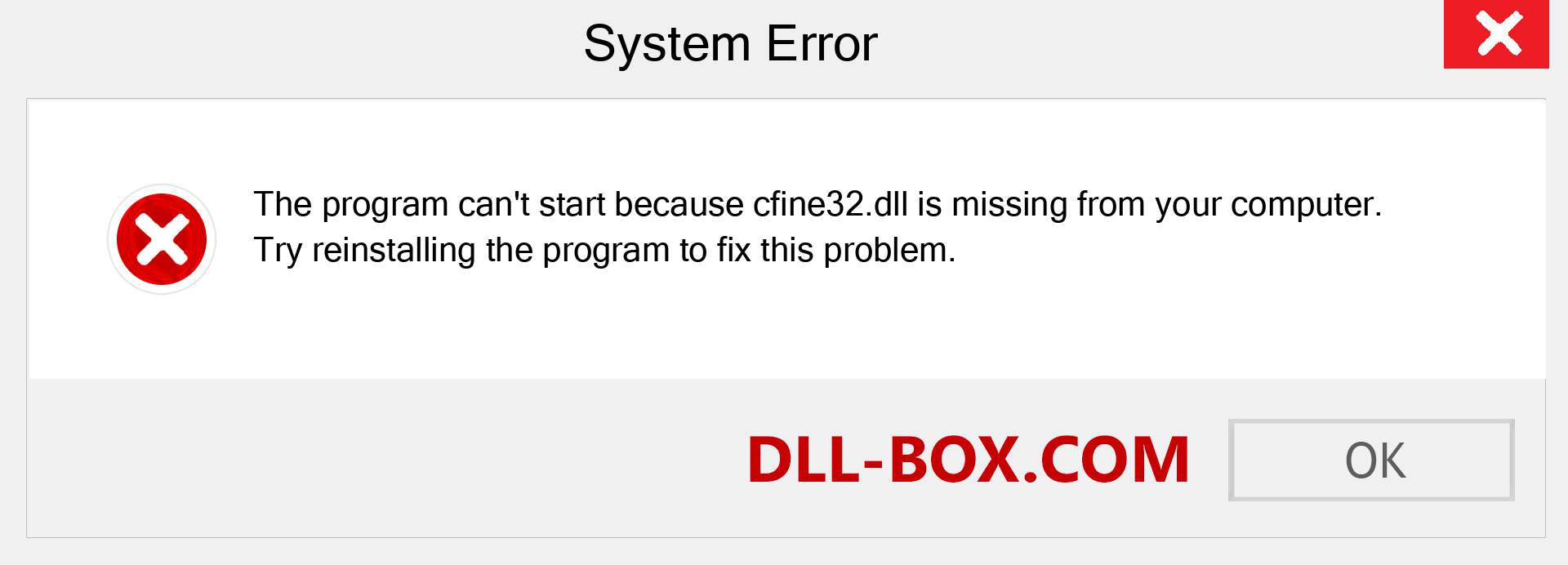  cfine32.dll file is missing?. Download for Windows 7, 8, 10 - Fix  cfine32 dll Missing Error on Windows, photos, images